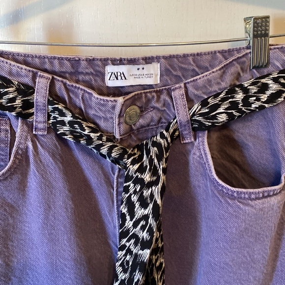 Zara purple high high wide leg jeans size 28 - Picture 5 of 8